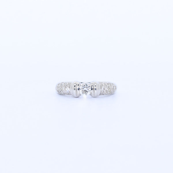 SOLITARIO ORO BLANCO BRILLANTES