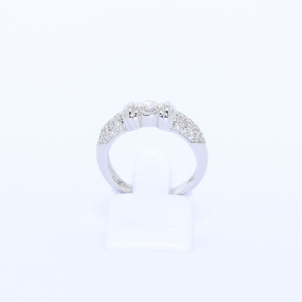 SOLITARIO ORO BLANCO BRILLANTES