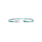 PULSERA RIVIERE ORO BLANCO CON ESMERALDAS Y BRILLANTES
