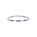 PULSERA RIVIERE ORO BLANCO CON ZAFIROS Y BRILLANTES