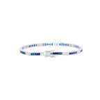 PULSERA RIVIERE ORO BLANCO CON ZAFIROS Y BRILLANTES