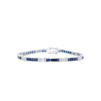 PULSERA RIVIERE ORO BLANCO CON ZAFIROS Y BRILLANTES