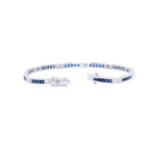 PULSERA RIVIERE ORO BLANCO CON ZAFIROS Y BRILLANTES