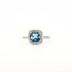 SORTIJA TOPACIO Y DIAMANTES