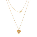 CADENA CON COLGANTE CORAZON CON OPALO BLANCO