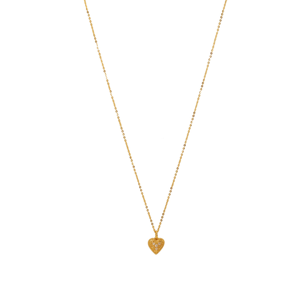 CADENA CON COLGANTE CORAZON BRILLANTES
