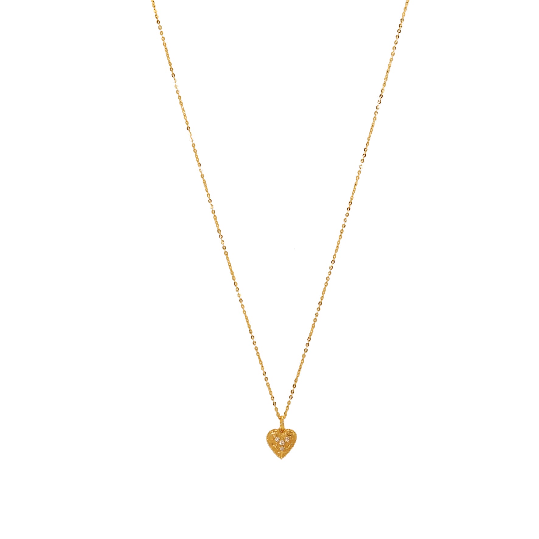 CADENA CON COLGANTE CORAZON BRILLANTES