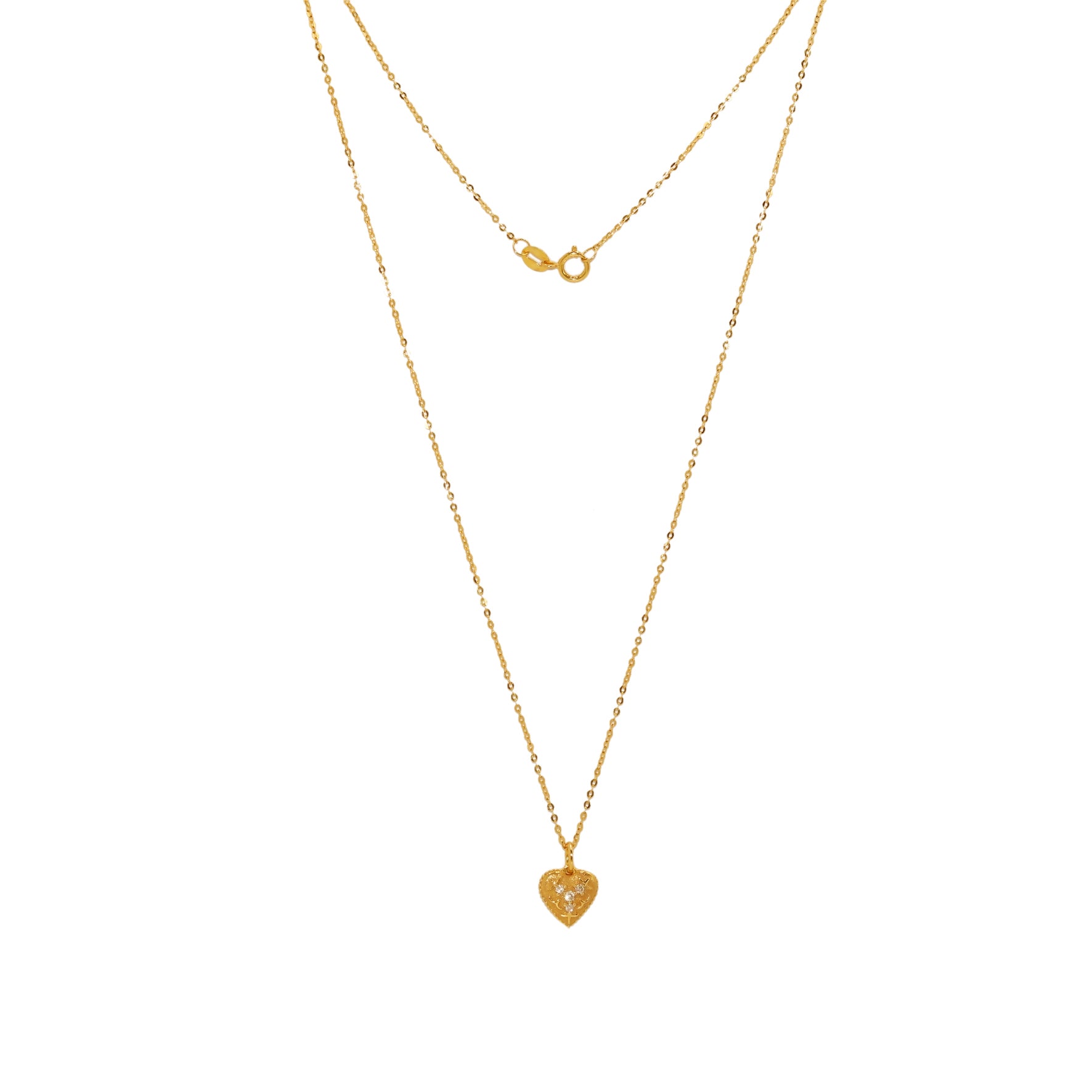 CADENA CON COLGANTE CORAZON BRILLANTES