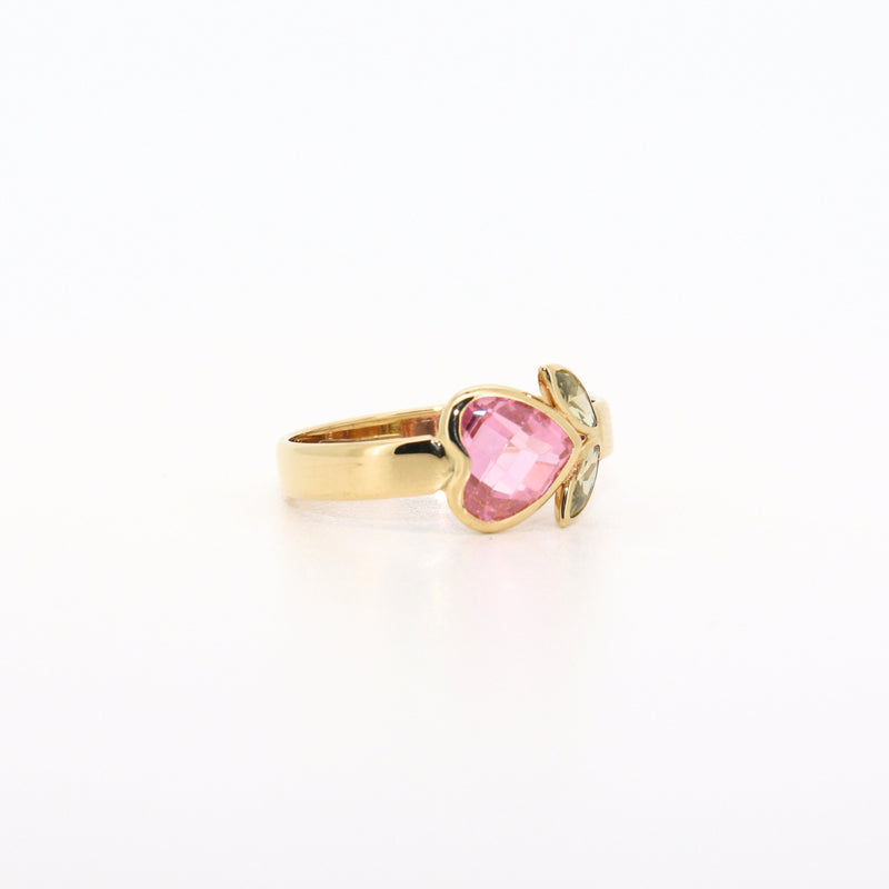 ANILLO CORAZON ROSA