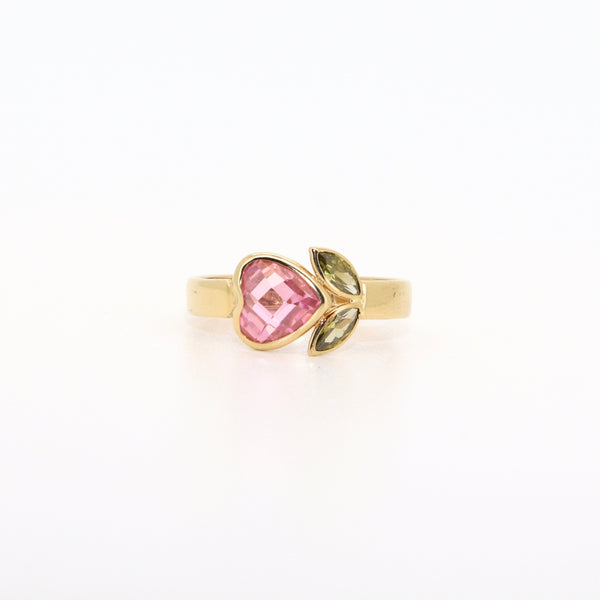 ANILLO CORAZON ROSA
