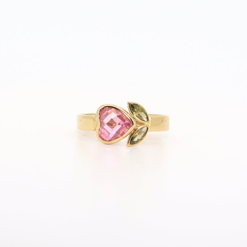 ANILLO CORAZON ROSA
