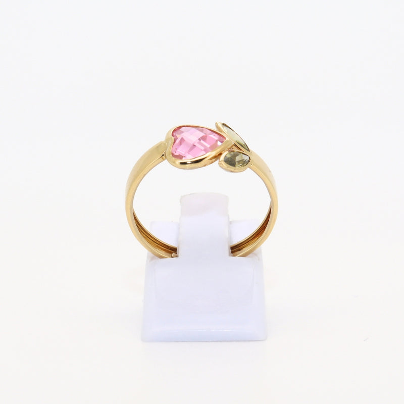 ANILLO CORAZON ROSA