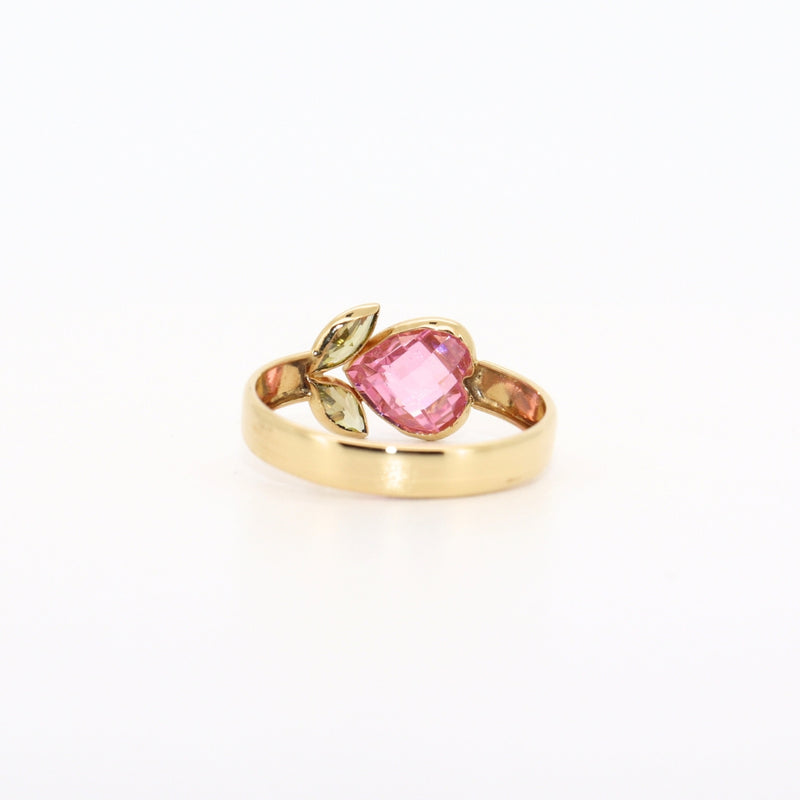 ANILLO CORAZON ROSA