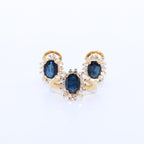 CONJUNTO SORTIJA + PENDIENTES ZAFIROS
