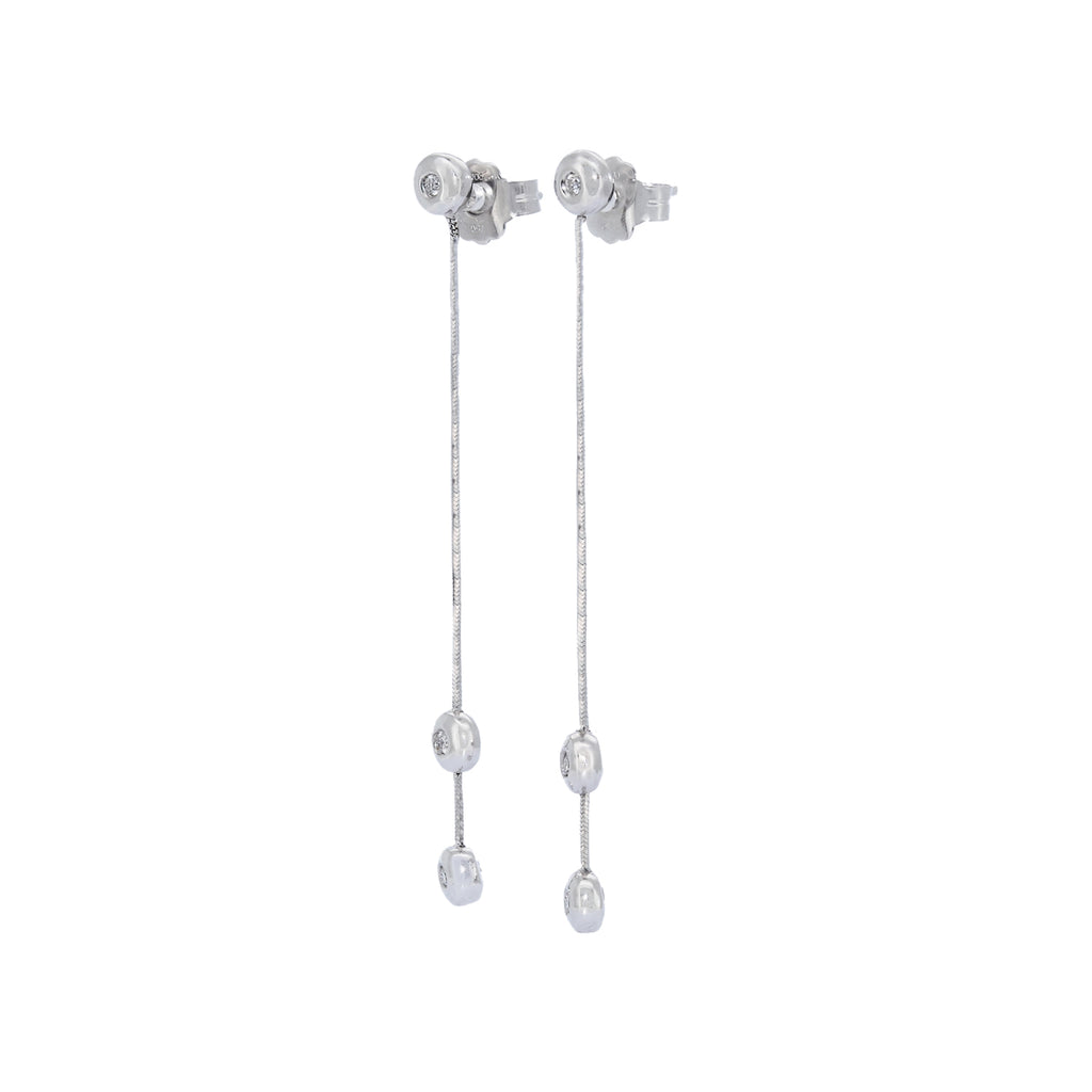 PENDIENTES ORO BLANCO Y BRILLANTES