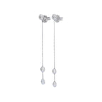 PENDIENTES ORO BLANCO Y BRILLANTES
