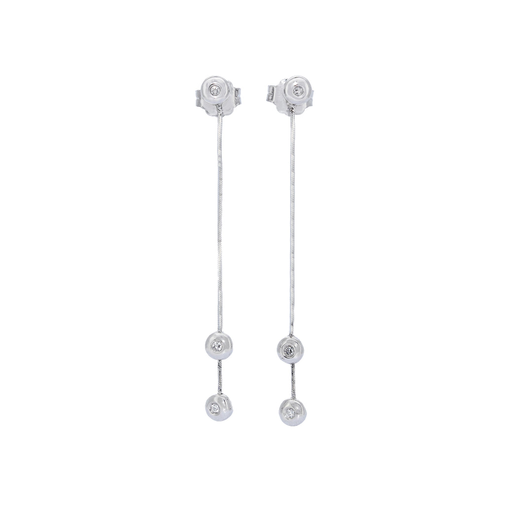 PENDIENTES ORO BLANCO Y BRILLANTES