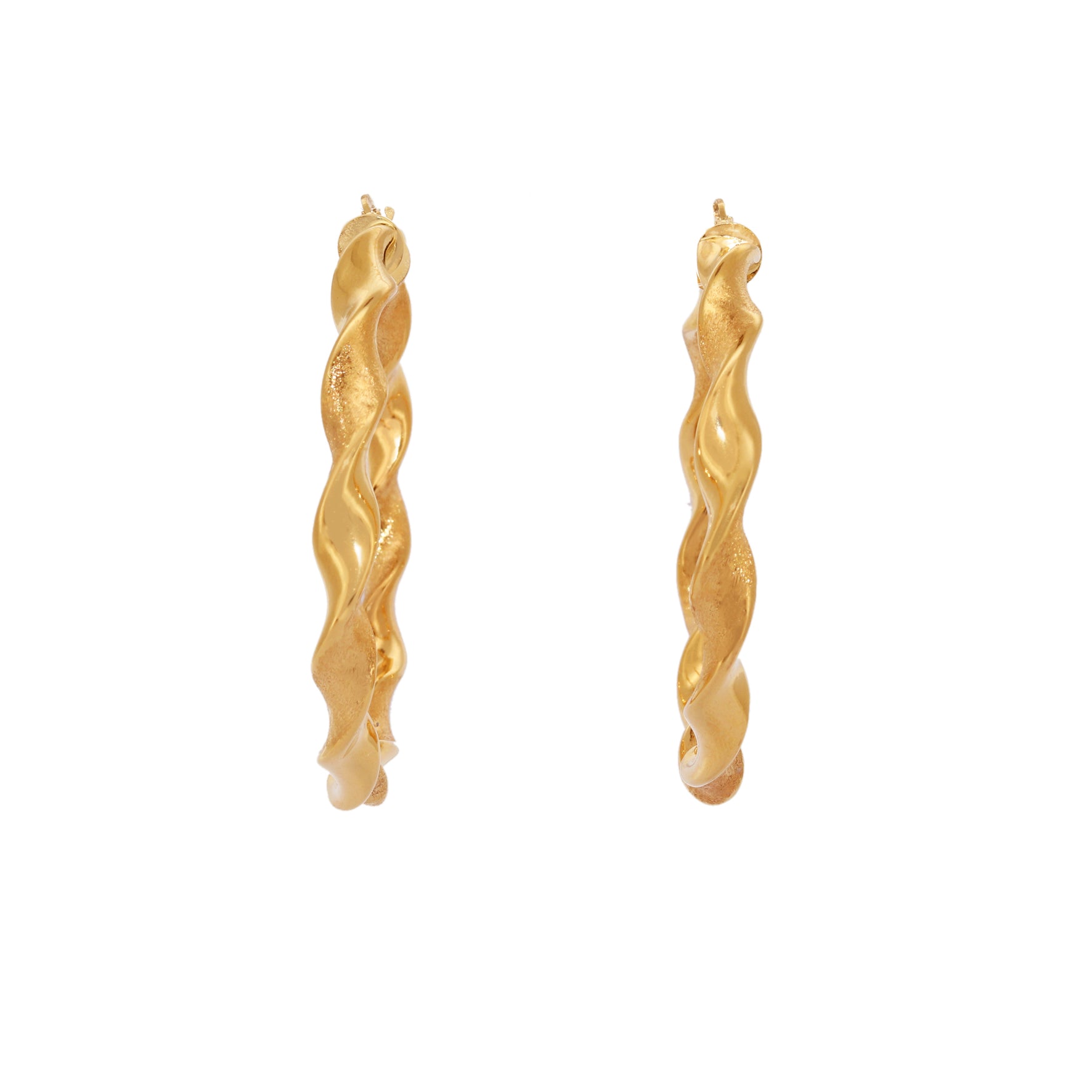PENDIENTES GRANDES RIZADOS