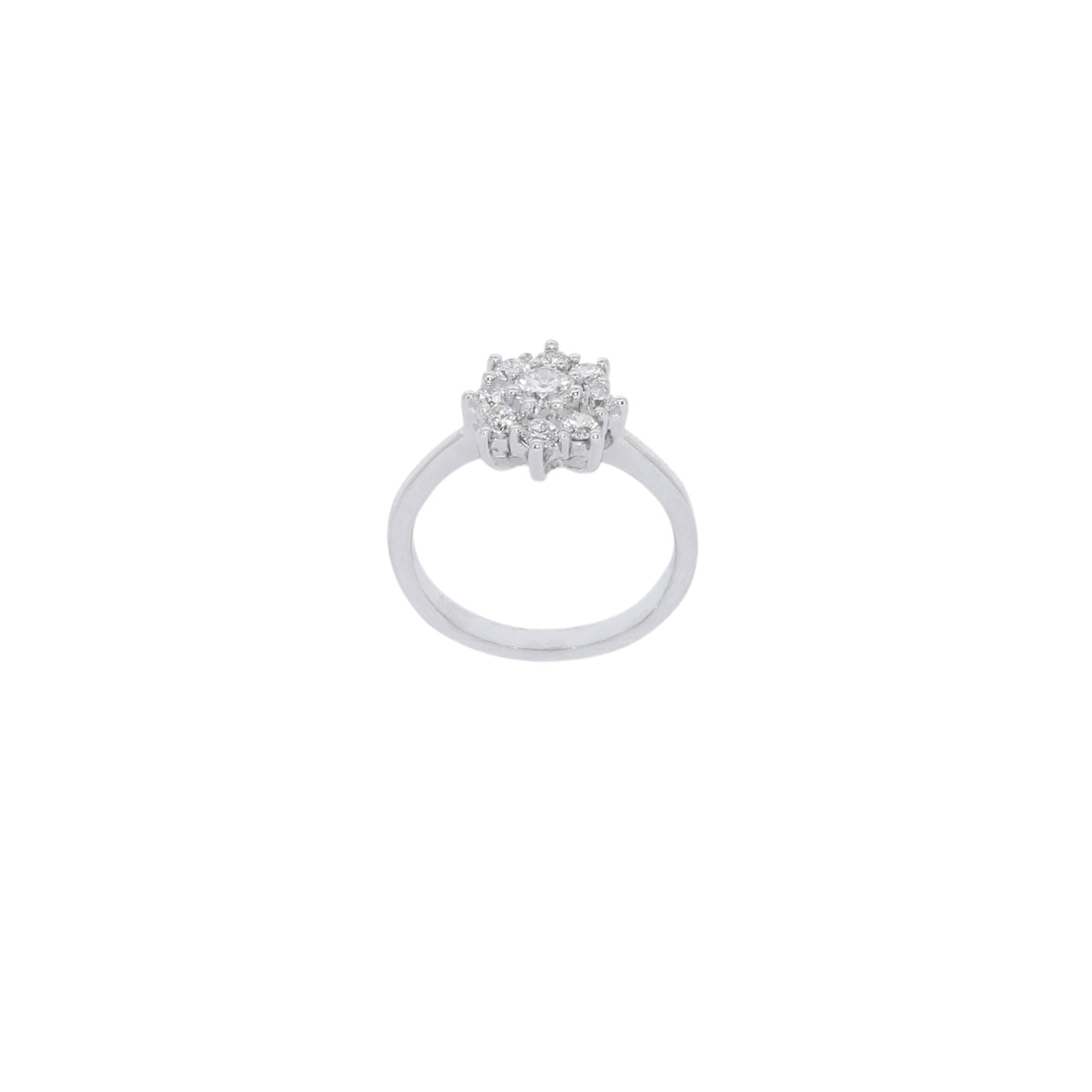 SORTIJA FLOR ORO BLANCO CON DIAMANTES