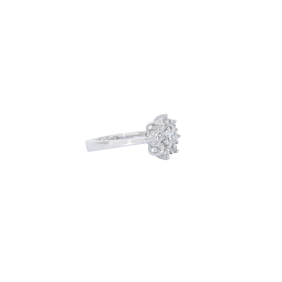 SORTIJA FLOR ORO BLANCO CON DIAMANTES