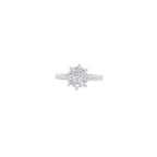 SORTIJA FLOR ORO BLANCO CON DIAMANTES