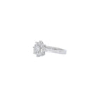 SORTIJA FLOR ORO BLANCO CON DIAMANTES