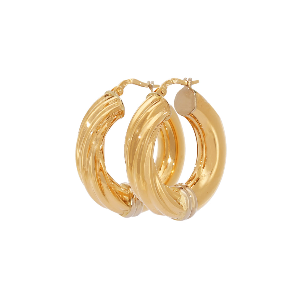 PENDIENTES ARO BICOLOR