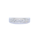 ANILLO ORO BLANCO 7 BRILLANTES