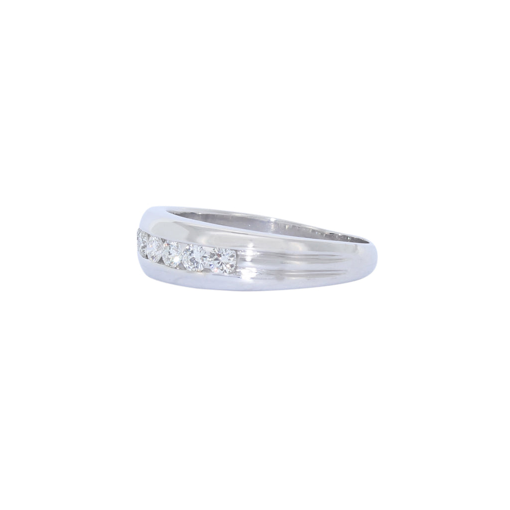 ANILLO ORO BLANCO 7 BRILLANTES