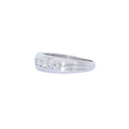 ANILLO ORO BLANCO 7 BRILLANTES