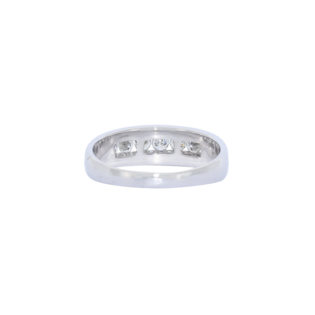 ANILLO ORO BLANCO 7 BRILLANTES