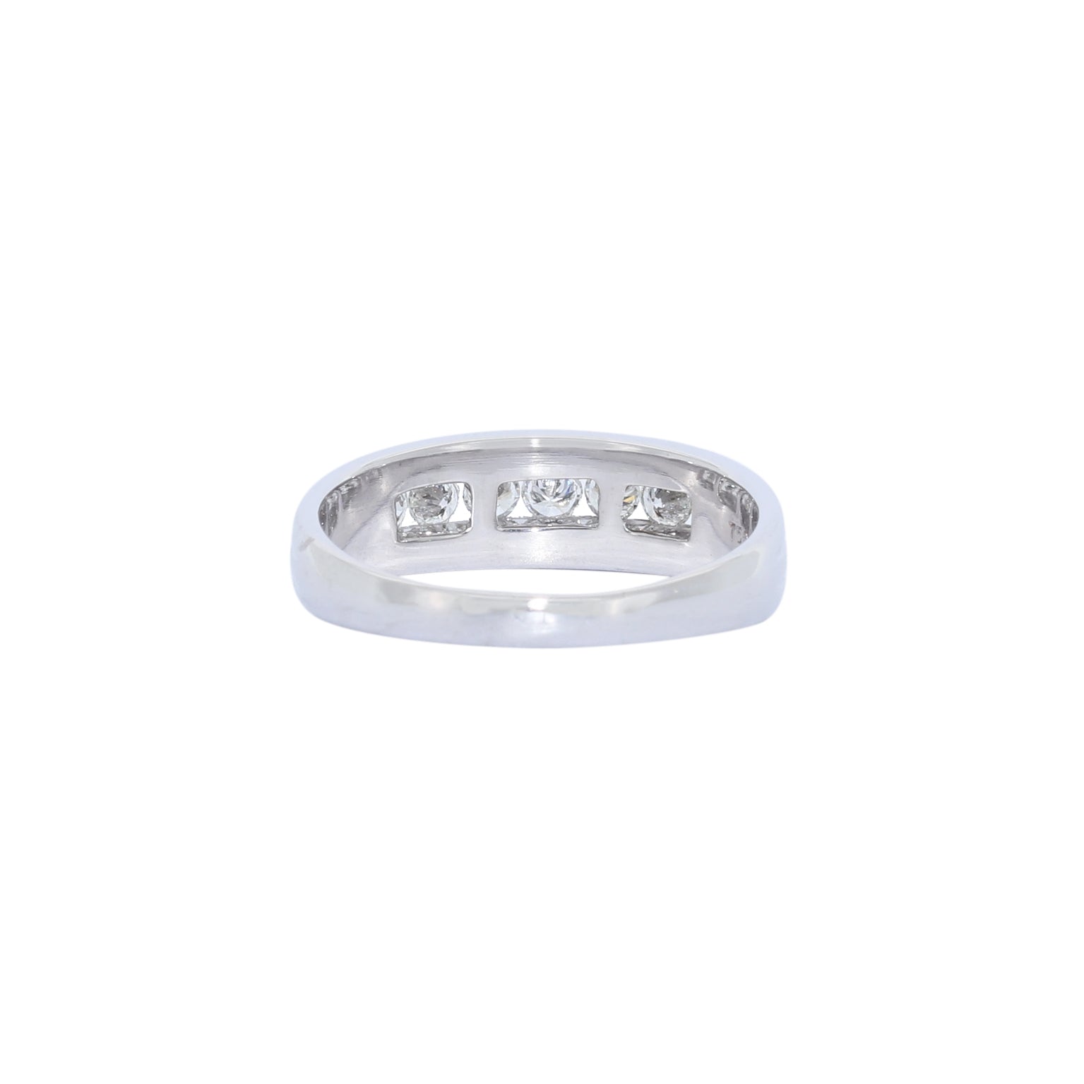 ANILLO ORO BLANCO 7 BRILLANTES