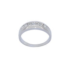 ANILLO ORO BLANCO 7 BRILLANTES
