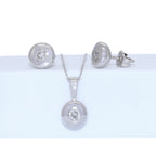 CONJUNTO PENDIENTES + COLGANTE CON DIAMANTES