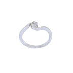 SOLITARIO FLOR ORO BLANCO CON BRILLANTES