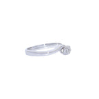SOLITARIO FLOR ORO BLANCO CON BRILLANTES