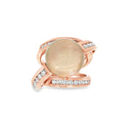 ANILLO PERLA IMPERIAL ORO ROSA CON DIAMANTES