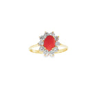 ANILLO FLOR DE CORAL CON CIRCONITAS