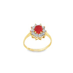ANILLO FLOR DE CORAL CON CIRCONITAS