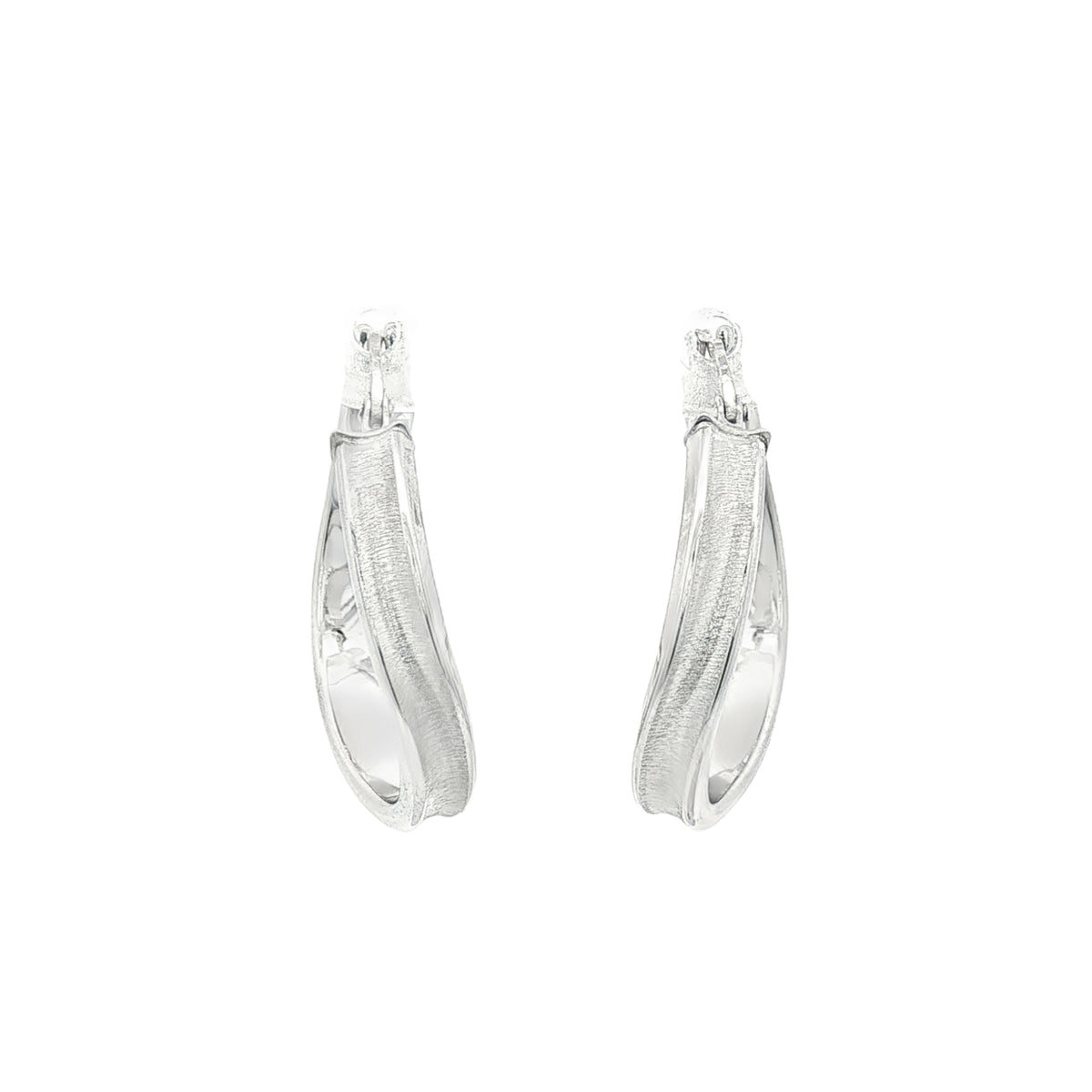 PENDIENTES ARO DE ORO BLANCO ARENADOS