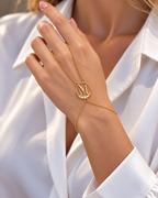 PULSERA MANITA LETRA M CON CIRCONITAS
