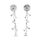 PENDIENTES RAMA DE LUZ ORO BLANCO CON DIAMANTES