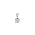 COLGANTE CUADRADO ORO BLANCO CON DIAMANTES