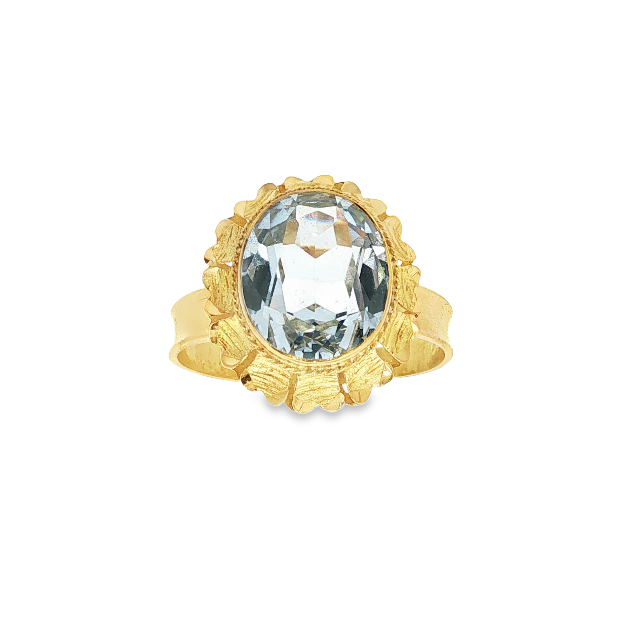 CONJUNTO ANILLO + PENDIENTES PIEDRA AZUL