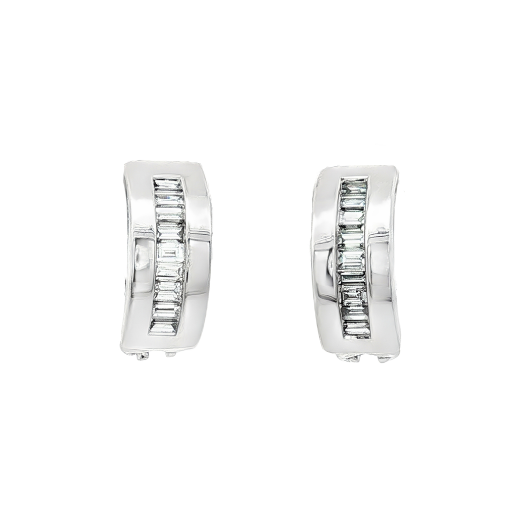 PENDIENTES LINEA DE LUZ ORO BLANCO CON DIAMANTES