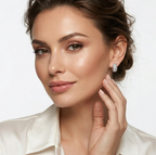 PENDIENTES ARO DE ORO BLANCO CON DIAMANTES