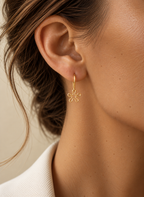 PENDIENTES GANCHOS CON FLOR