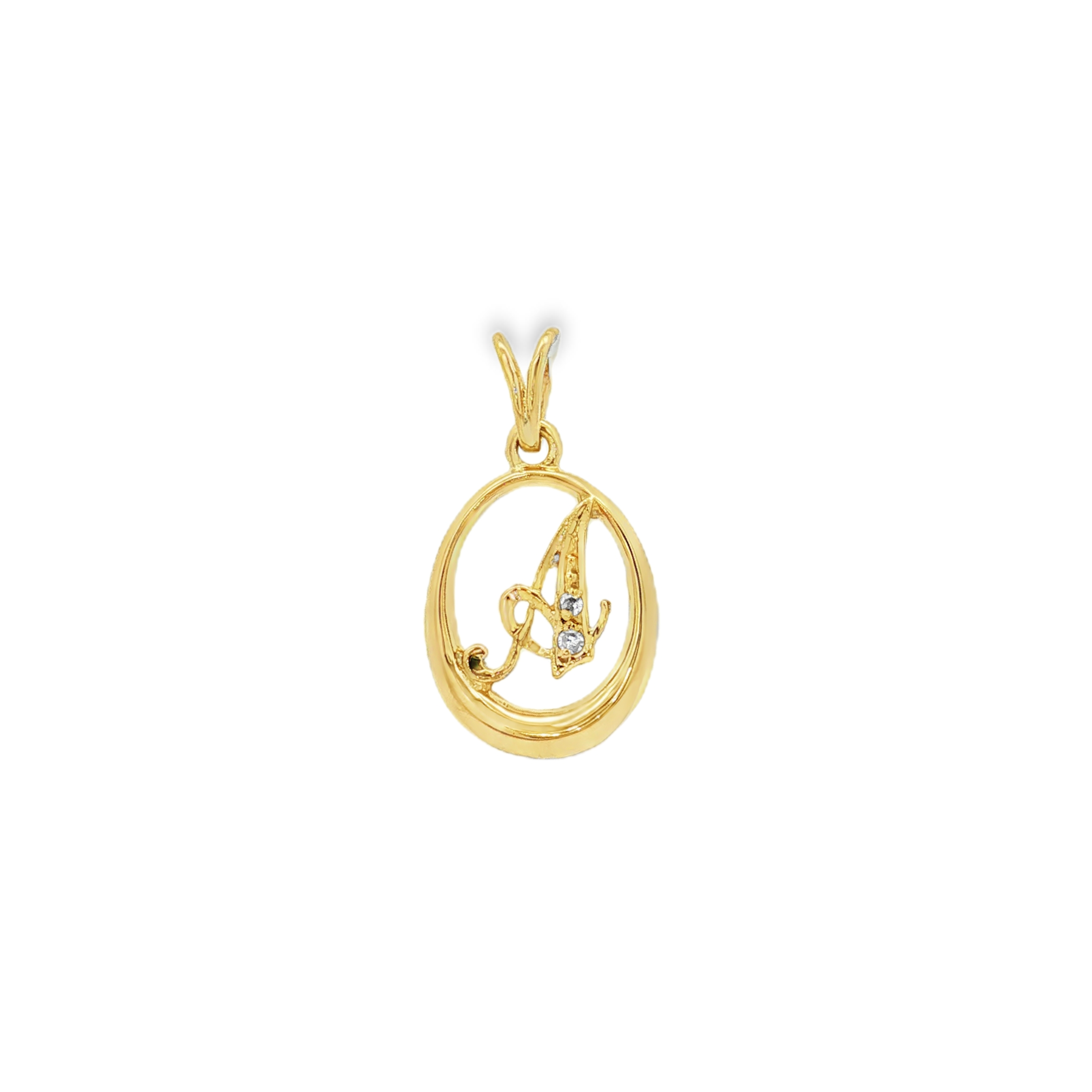 COLGANTE LETRA A CON DIAMANTES