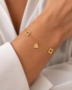 PULSERA FORMAS GEOMETRICAS CON ESMERALDA