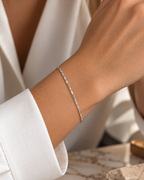 PULSERA TEJIDO MILITAR ORO BLANCO